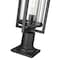 Z-Lite Aura 1 Light Outdoor Pier Mounted Fixture, 8in. W x 27.75in. H, Black 5013PHBR-533PM-BK - alternate 4